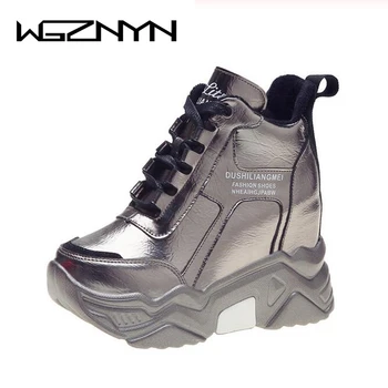 

2020 Spring Chunky Platform Outdoor Sneakers Women Winter Warm Super High Heels Casual Shoes Woman Height Increasing Boots Mujer