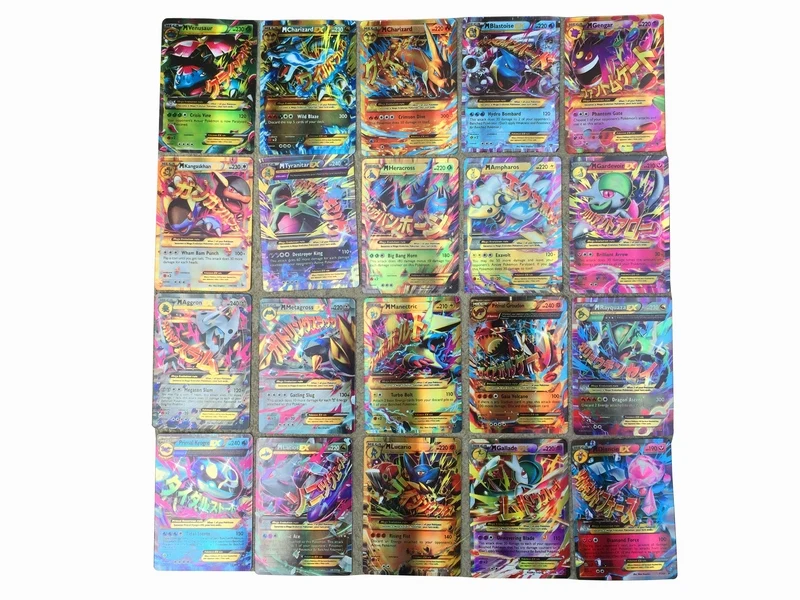 Флеш-карты TAKARA TOMY Pokemon,, 20 шт., Мега покрытие, флеш-карта, 3D версия, коллекционная карта, подарок для детей, детская игрушка