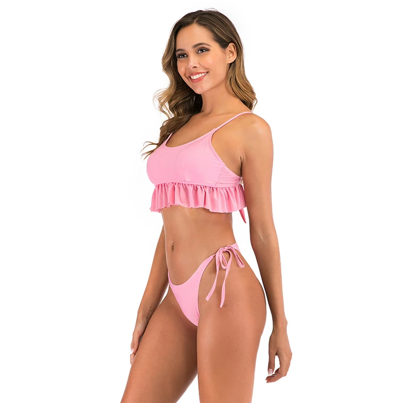 Ruffles Swimsuit Women Solid Bikini Bathing Suits Triangle Swimwear Sexy Biquini 2020 Brazilian Summer Swimming Suit Women Sexy Ruffles Swimsuit Women Solid Bikini Bathing Suits Triangle Swimwear Sexy Biquini 2020 Brazilian Summer Swimming Suit Women Sexy