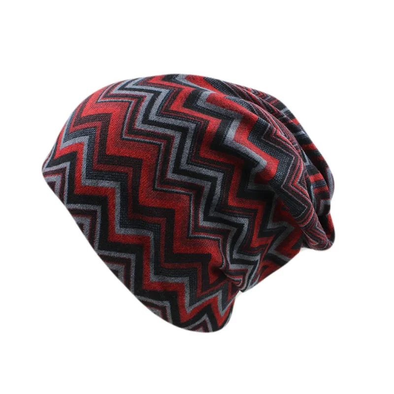 Neue doppelt gebrauchte Mode Herbst Frauen warme Mützen Schal für Mädchen lässig bunte Marke gestreiften Hut Hip Hop Outdoor Skulies Hüte – Detail 23