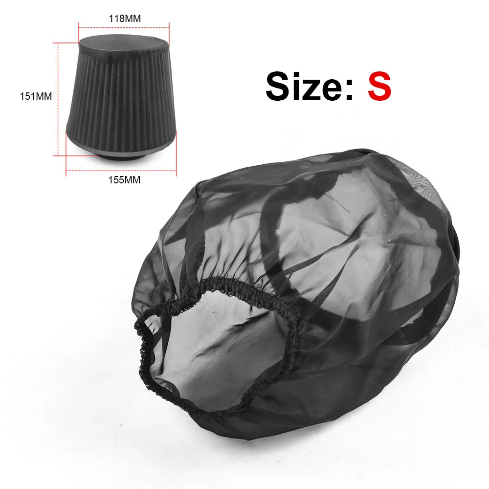 Universal Air Filter Protective Cover Waterproof Oilproof Dustproof for High Flow Air Intake Filters Black air filters