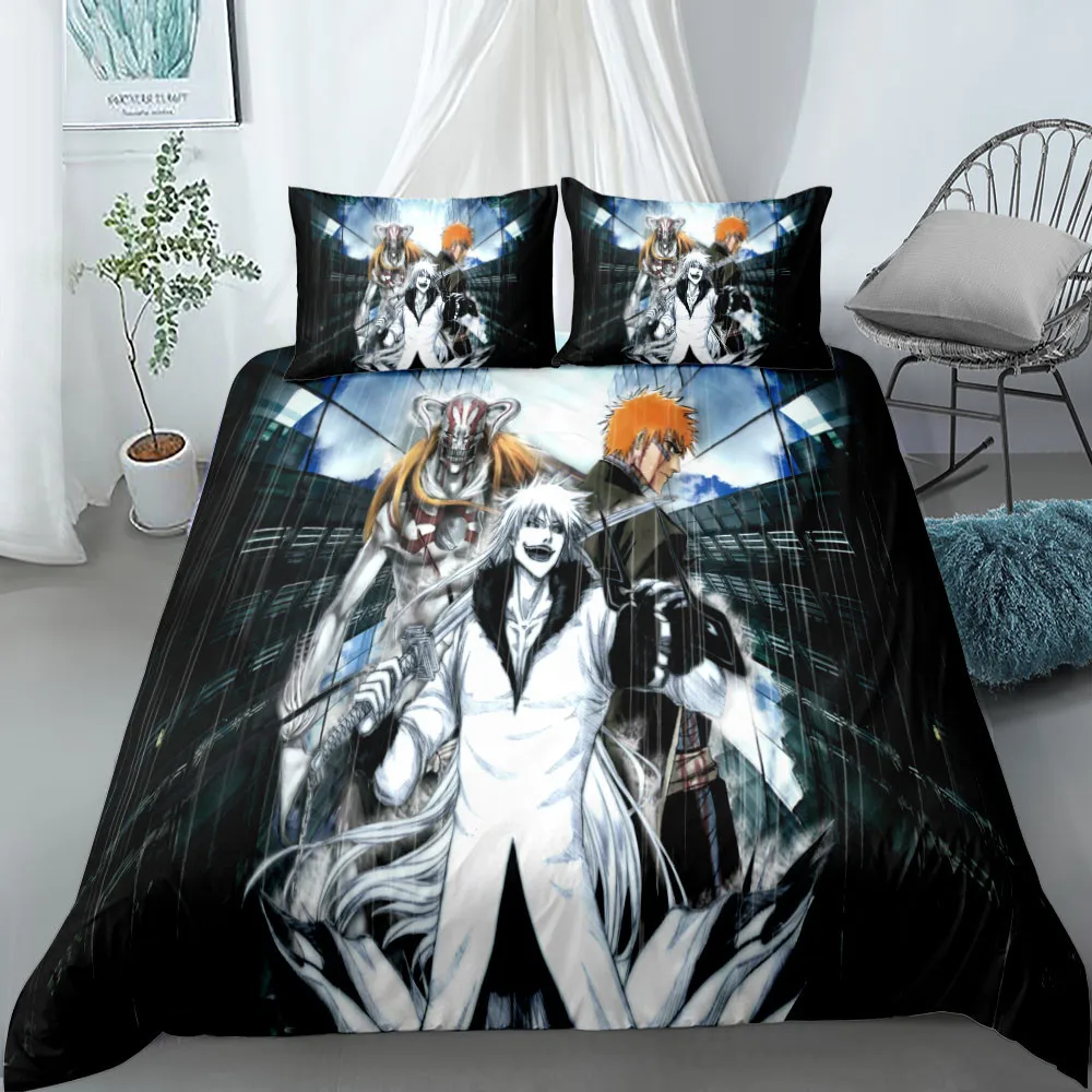 Anime bleach Children Bedding Set King Queen Double Full Twin Single Size Bed Linen Set 5