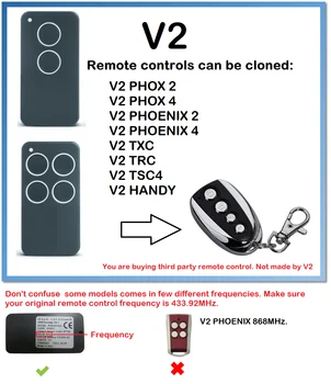 

V2 PHOX 2, PHOX 2 Universal Remote Control Duplicator 433.92MHz