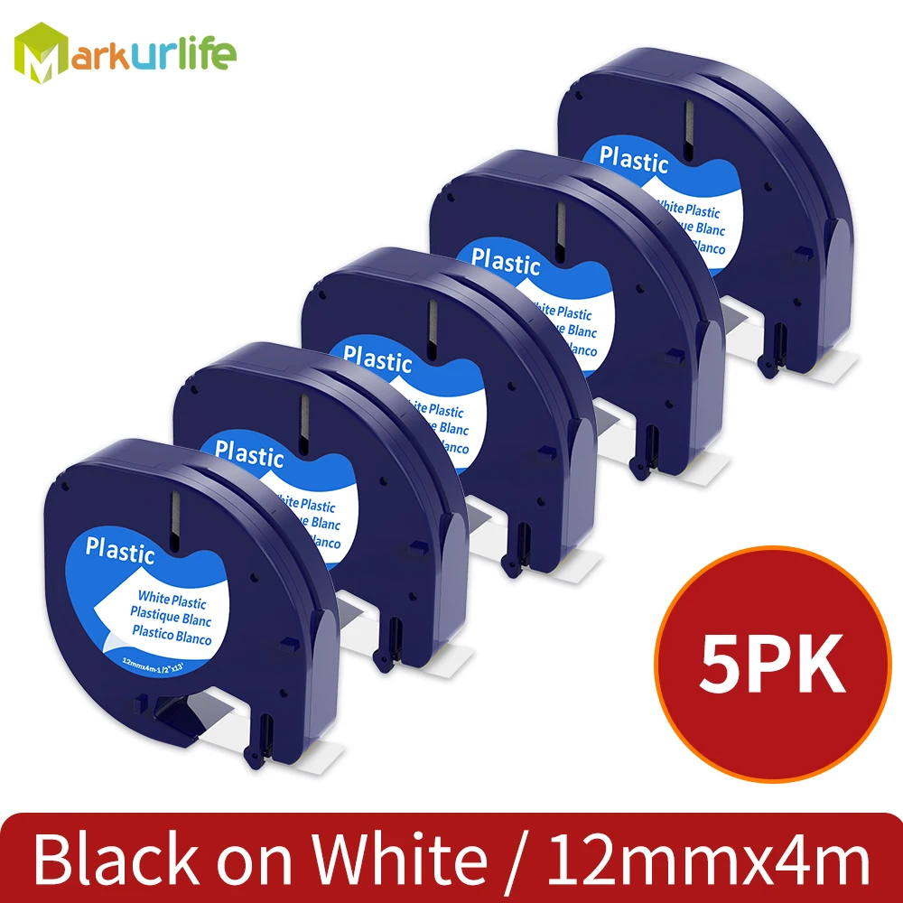 Office Equipment 5 PK 91201 91205 Compatible DYMO Plastic ...