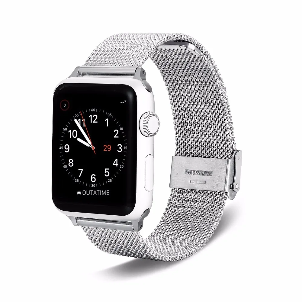Tschick для Apple Watch Band, металлическая петля из нержавеющей стали с магнитной застежкой, сменный ремешок для iWatch Series 4/3/2/1