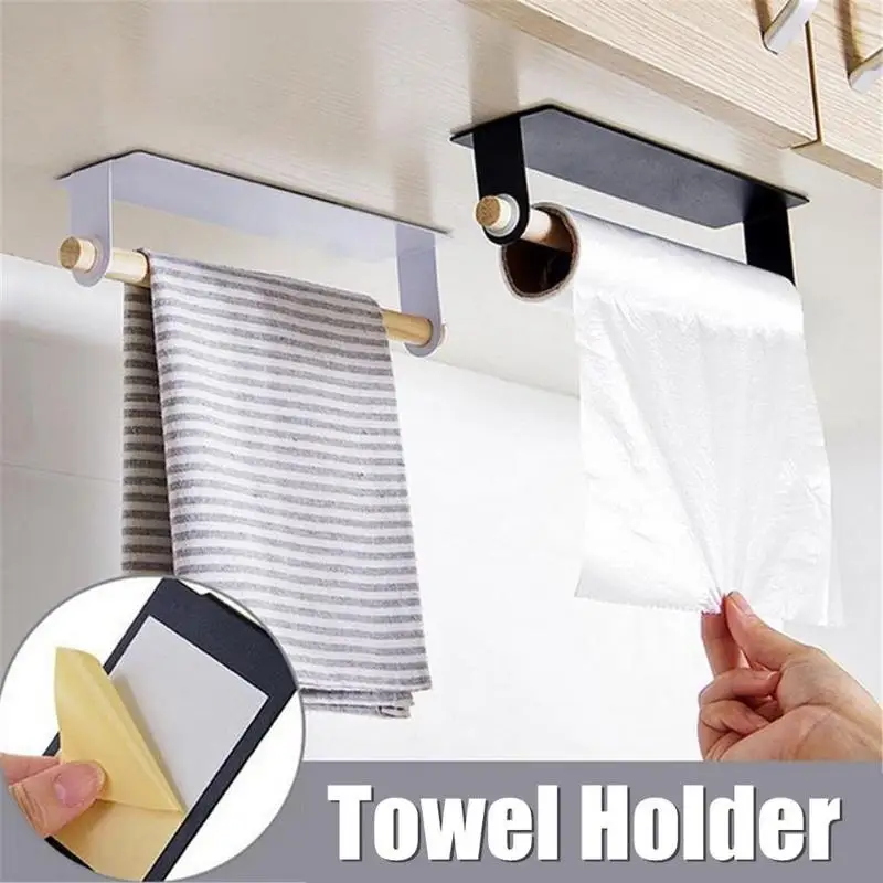

Kitchen Adhesive Roll Paper Holder Bathroom Toilet Towel Storage Rack Tissue Hanger Rack for Bathroom Home Decor 26*6cm