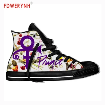 

Men's Canvas Casual Shoes Prince And The Revolution High Top Customize Pattern Color High Top Lace Up Lightweight Shoes