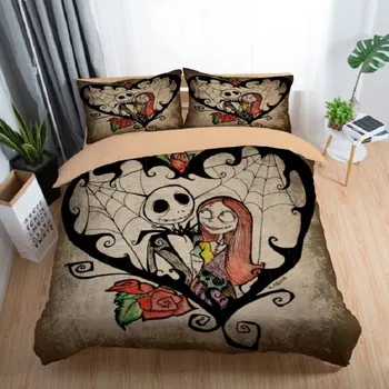 

nightmare jake sally children bedding set king queen double full twin single size bed linen set