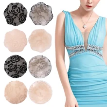 1 пара Женские сексуальные кружева телесный черный цветок самоклеющиеся груди накладки на соски наклейки на грудь невидимые анти-провисающие ленты