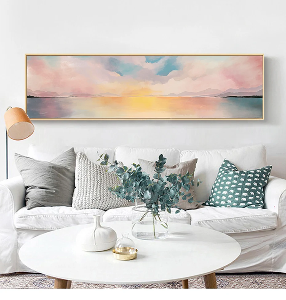 Panoramic Landscape Scene Abstract Canvas Paintings Nordic Poster Prints Wall Art Pictures Living Room Sofa Bedroom Home Decor