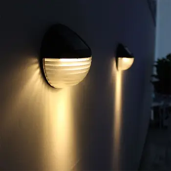 

6LED Outdoor Solar Power Lamp LED Wall Mount Light Waterproof Garden Yard Fence Lamps Corrugated Solar Power Sconce Wall Lights
