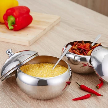 

Kitchen Gadgets Spice Bottle Seasoning Box Kitchen Spice Dispenser Storage Bottle Jars Salt Pepper Cumin Powder Box With Spoon