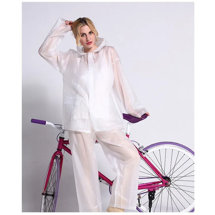 

Fashion Split Male Female Raincoat Rain-proof Pants Solid Transparent Adult Rainwear Outdoor Waterproof Universal Rain Coat