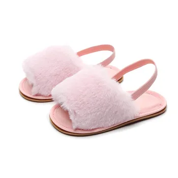 

Fashion Toddler Infant Baby Slipper Girls Boys Shoes Solid Flock Soft Sandals Slipper Casual Shoes children shoes Sandals new 20