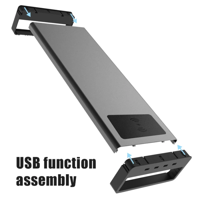 Новая смарт-подставка из алюминиевого сплава для компьютера, ноутбука, подставка с USB 3,0 портом, зарядная подставка для ПК, настольного ноутбука(бесплатный подарок
