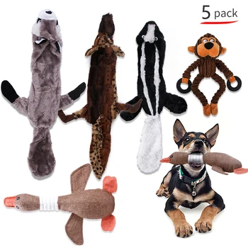 

5PCS Puppy Toys Squeaky Dog Toys Dog Plush Toys for Puppy Dogs Cat Chew Squeaker Squeaky ToyStuffed Chew Dog Toys