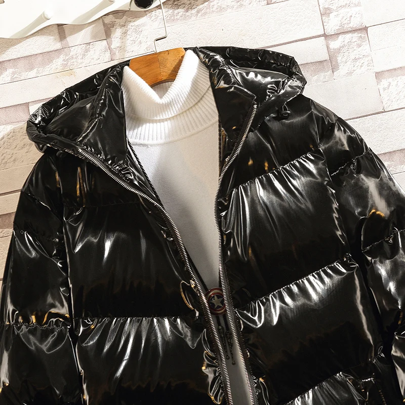 PViviYong зимняя куртка мужская с капюшоном черная куртка мужская высококачественная ткань с напылением Водонепроницаемая Мужская парка плюс-размер mm15