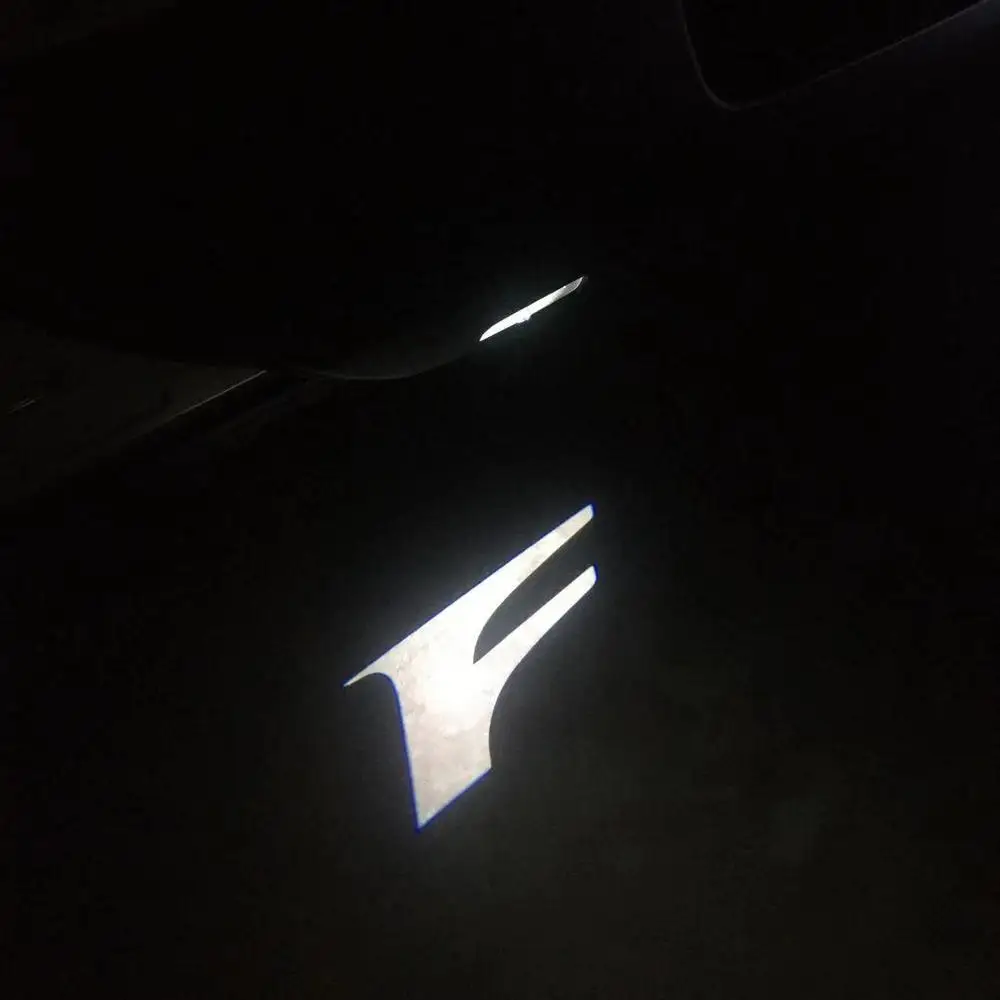2 шт. светодиодный светильник для lexus RC rcf RC3550 RC300 F Sport is300h is200t GS200T GS250 GS300H 450H двери автомобиля Добро пожаловать призрак тени светильник - Испускаемый цвет: F