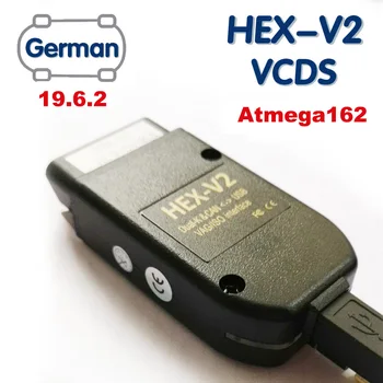 

2020 Newest Vag HEX V2 Interface VAGCOM 19.6.2 VAG COM 19.6 FOR VW AUDI Skoda Seat VAG 19.6.2 English German Atmega162
