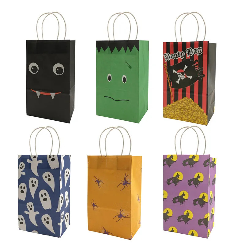 5 шт счастливые Хэллоуин вечерние трюк или обрабатывать бумагу конфеты коробки