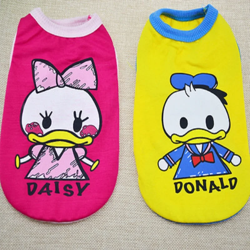 Новые Pet Одежда с принтом в виде собак Щенок жилет Весенняя футболка Рубашка