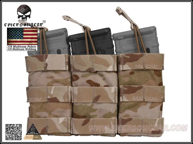 MCAD Emerson gear Tactical 5,56. 223 тройной Подсумок модульный MOLLE M4 AK AR Тактический Магнитный чехол Военная военная игра Пейнтбол Снаряжение - Цвет: MCAD
