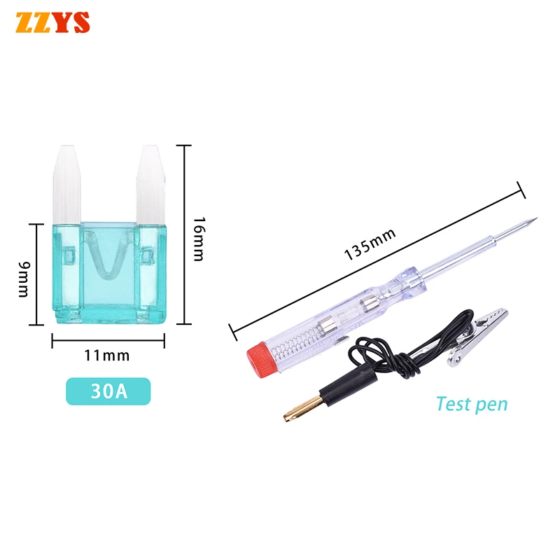 200pcs Universal 30A Small Automotive Truck Auto Car Blade Type Fuse Zinc Flakes Fuses