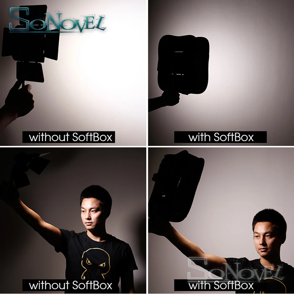 Camera Softbox 23*23 Softbox Diffuser for YONGNUO YN600L II YN900 YN300 YN300 III Air Led Video Light Panel Foldable Soft Filter
