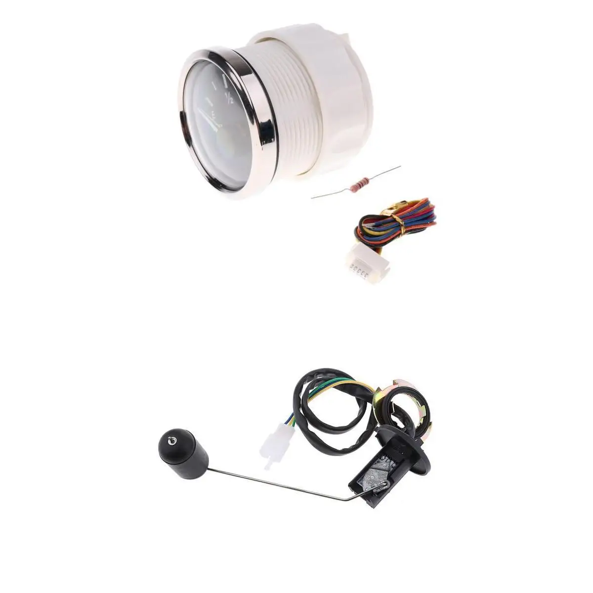 Adjustable Fuel Level Sender Sending Unit + Fuel Level Gauge Meter for Boat