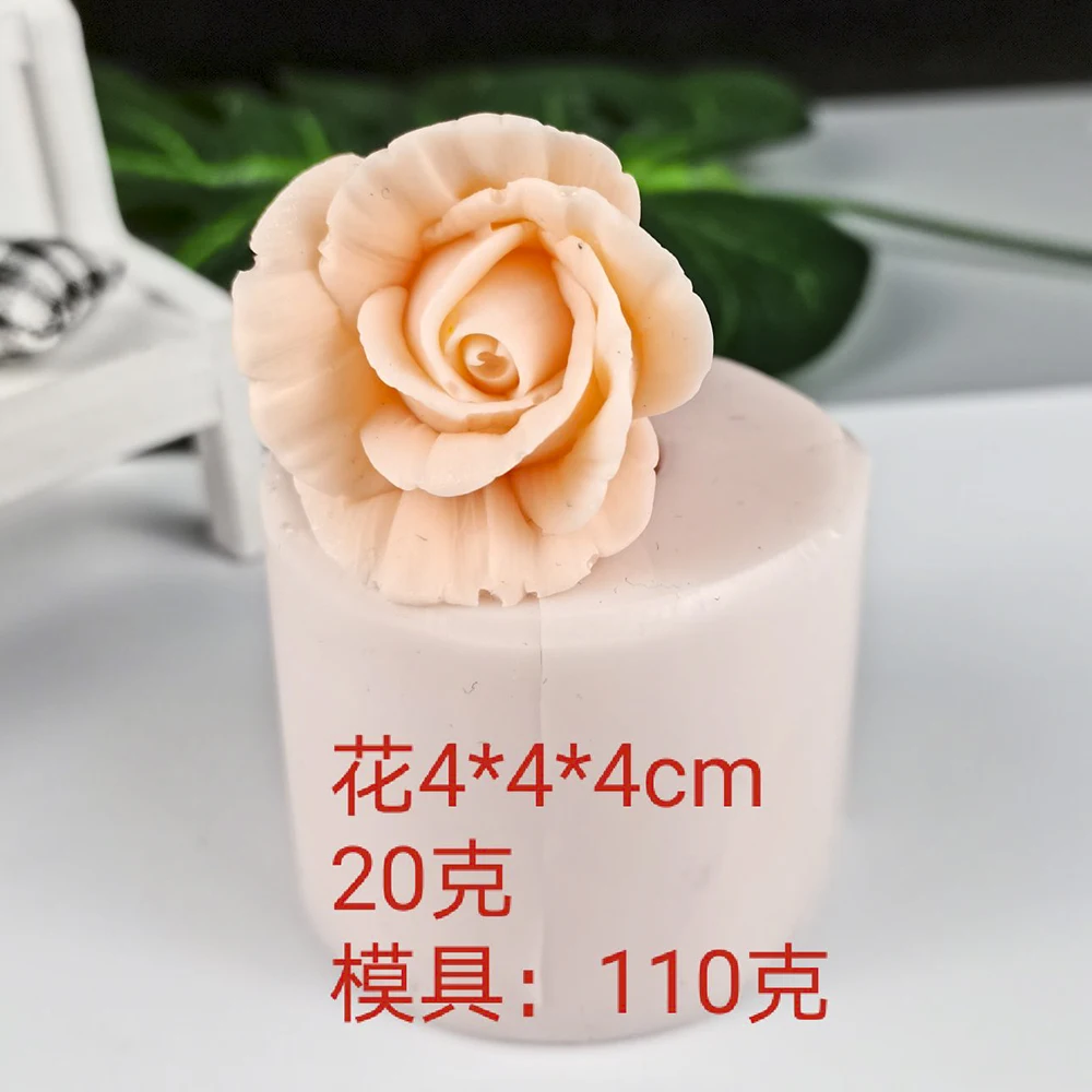 Silicone Mold HC0323 PRZY Mini Flower Bouquet Rose Mold Mold Silicones Beautiful Peony Soap Candle Moulds Clay Resin Moulds