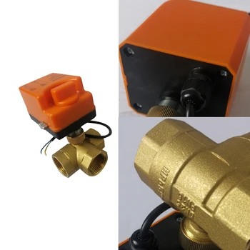 

3 Way Motorized Ball Valve Electric 3 Line 3 Way Control AC 220V LS'D Tool for Water, Gas, Oil