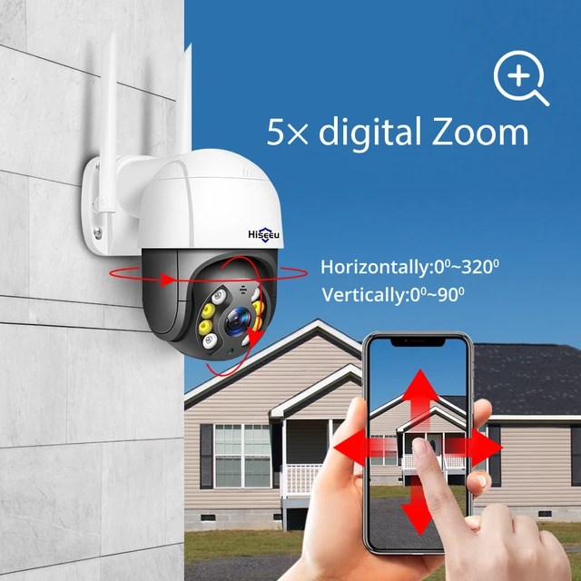 Hiseeu 1536P 1080P Speed Dome Wireless WIFI Camera 2MP 3MP Outdoor 5x Digital Zoom PTZ IP Camera Audio CCTV Surveillance Onvif 2
