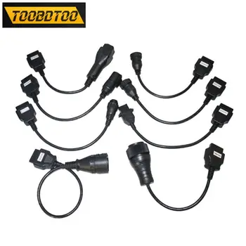 

Newest 8 Pcs For Truck Cables OBD2 Connector Cable Car Diagnostic Cables and Connectors For Truck 8PCS For TCS CDP Pro