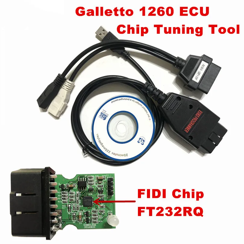 GALLETTO 1260 OBDII EOBD ECU Chip Tuning Scanner Remap Flasher Programmer Tools