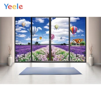 

Christmas Window Carpet Flower Hot Air Balloon Home Decor Backdrop Photography Custom Photographic Background For Photo Studio