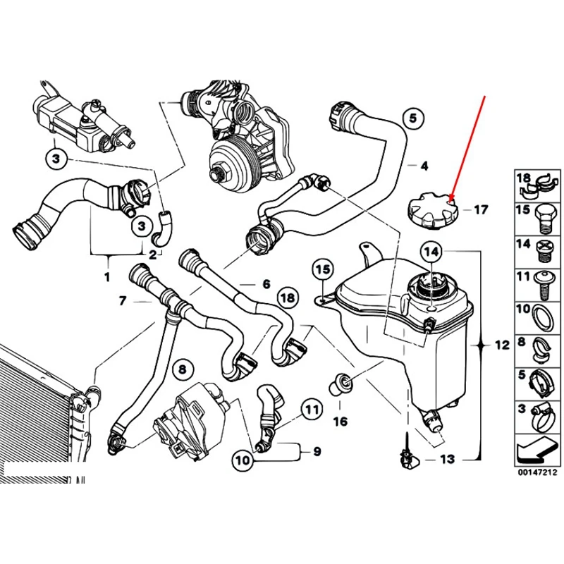 Крышка расширительного бака для BMW E90 E92 F10 17117521071 200bar рекуперация охлаждающей
