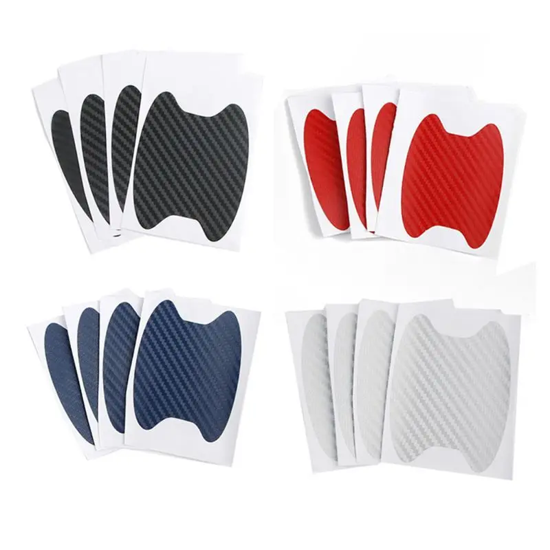 New 4 Pcs/set Carbon Fiber Auto Car Door Handle Stickers Anti Scratch qyh | Автомобили и мотоциклы