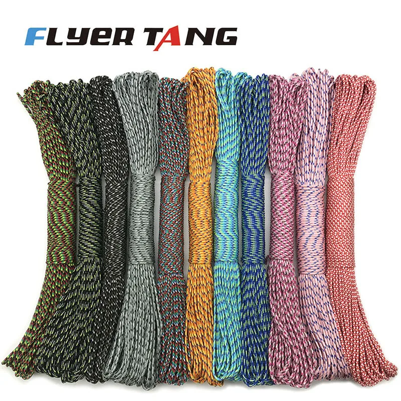 100 Colors Paracord 2mm 100 FT,50FT One Stand Cores Paracord Rope  for Survival Parachute Cord Lanyard Tent Rope Hiking Camping 1