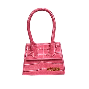 Модные Роскошные ручные сумки, брендовые кошельки и сумочки, женские дизайнерские маленькие сумки через плечо, сумка через плечо с крокодиловым узором, мини-сумки - Цвет: Розовый