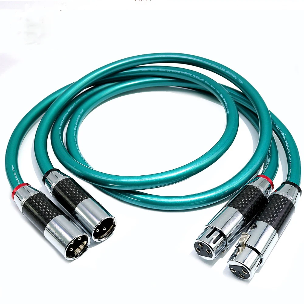 

1 pair Hi-end HIFI 2 core Pure Copper OFC PCOCC 3 pins Female XLR to Male XLR Balanced Audio Cables Wire Line