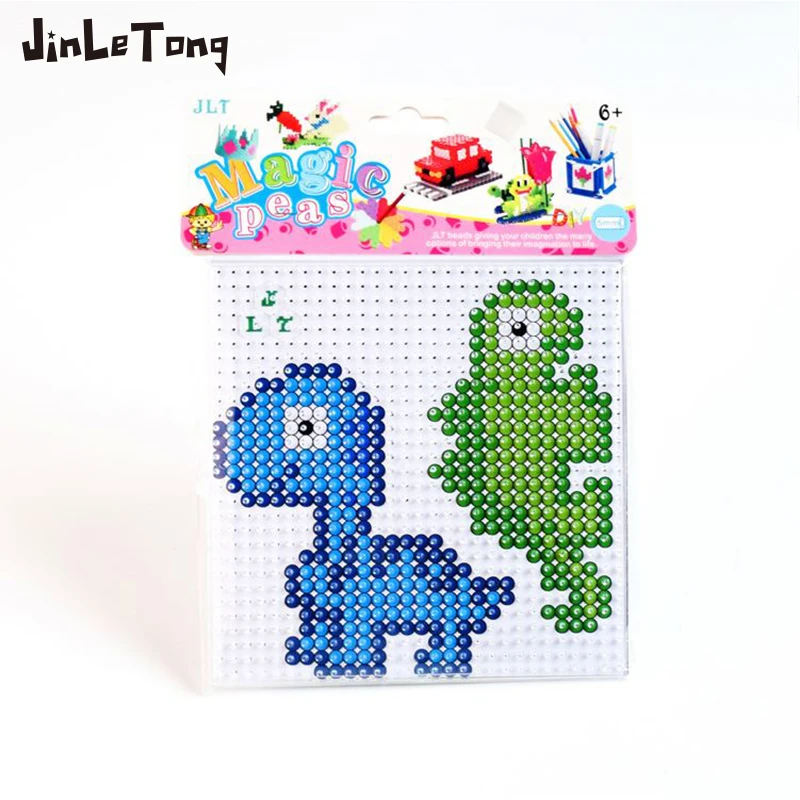 Hamma Bead Set Hamma Bead Toy Hama Bead 3D Puzzle Cartoon Dinosaur Pattern DIY Toy Children's Educational Toy Gift