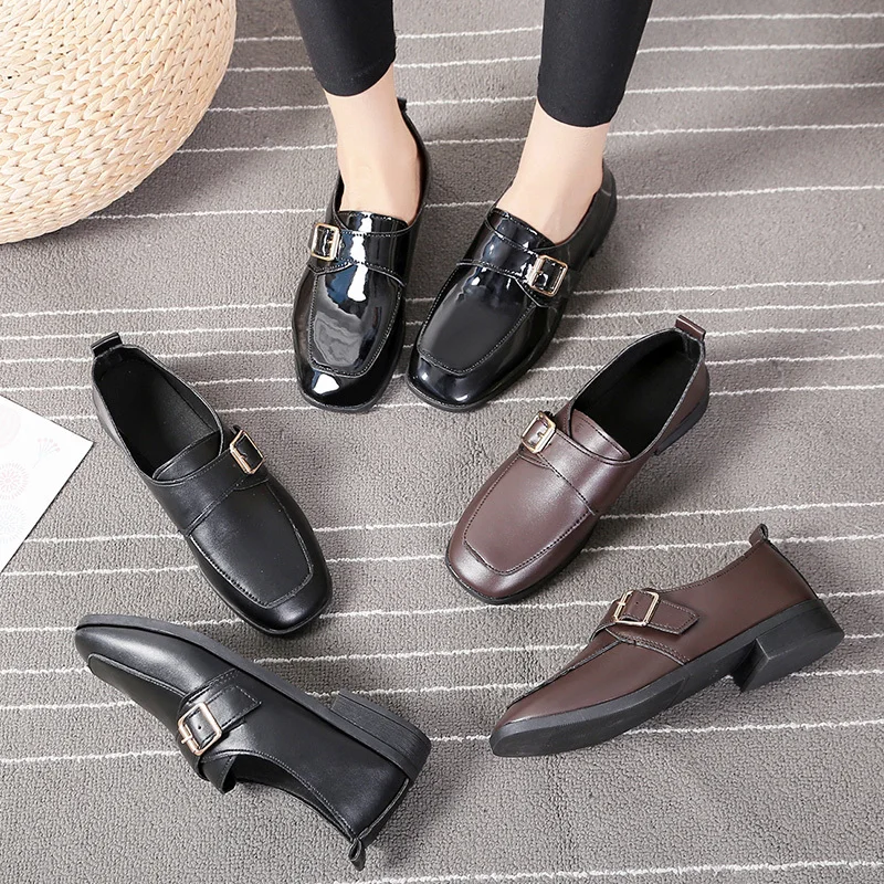 

Shallow Mouth Shoes Woman Flats Casual Female Sneakers All-Match Oxfords Women's Modis Slip-on British Style Round Toe Soft
