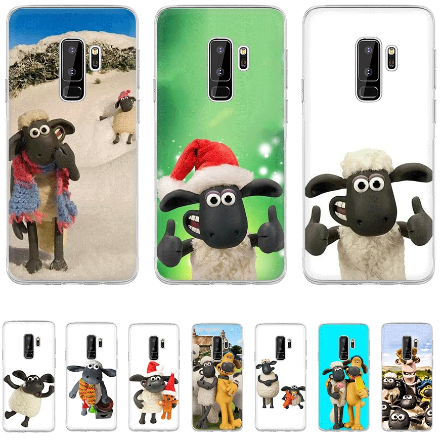 

Mobile Phone Case TPU For Samsung S7 S8 S9 S10 Plus S10E Note 8 9 M10 M20 M30 M40 Cover New Shaun The Sheep