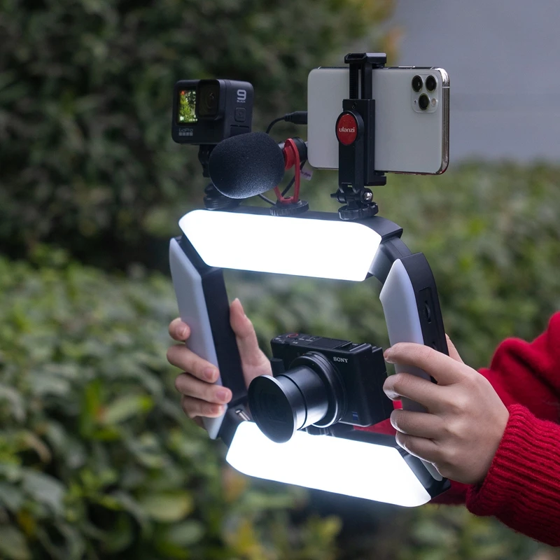 Suporte para Smartphone Recarregável para Vídeo Dslr com Cabo para Vlog U200 com Anel de Luz Ulanzi Led - Image 4
