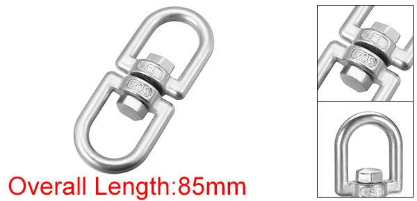 M8 (1 pcs) Uxcell M8 поворотное двухконцевое круглое вращающееся подъемное кольцо, болт для глаз 1 шт - Цвет: M8 (1 pcs)
