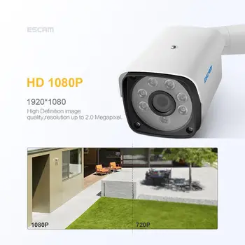 

QH002 HD 1080P IP Camera CMOS ONVIF H.265 P2P Outdoor Waterproof IR Bullet with Smart Analysis Function Security Camera