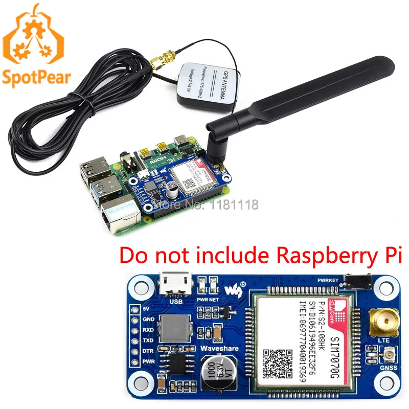 Obtenga esto Raspberry Pi SIM7070G gato-M/NB-IoT/GPRS sombrero mundial soporte de banda 1zWX9515a