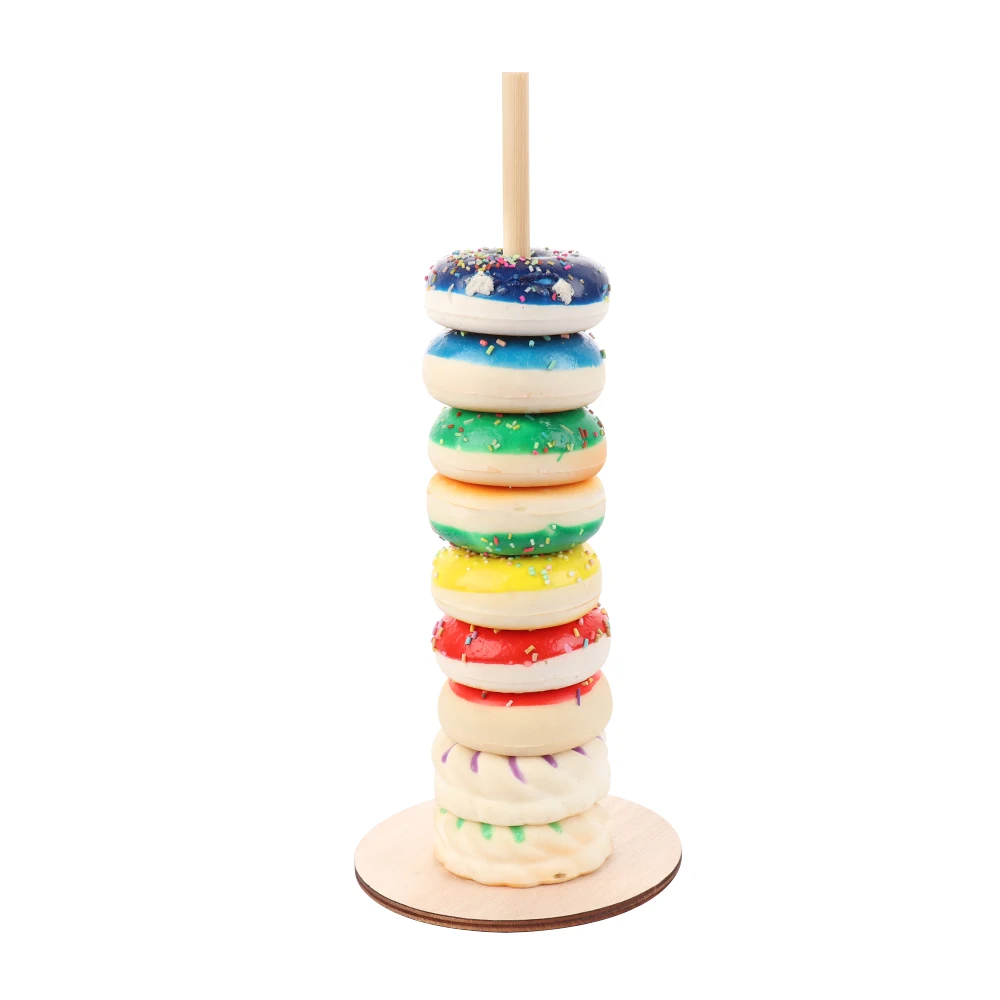 1 комплект пончики стенд пончик Настенный Дисплей Держатель для свадьбы День рождения украшение для детского душа деревянная стойка для