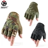 Tactical Mittens Half Finger Gloves Fingerless SWAT Glove Army Military Rubber Protective Airsoft Bicycle Shooting Driving Men ► Photo 2/6