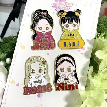 

KPOP BlackPink New Album KILL THIS LOVE Metal Brooches Pins JICHU LILI ROSE NINI JENNIE Badges Fans Collection wj121
